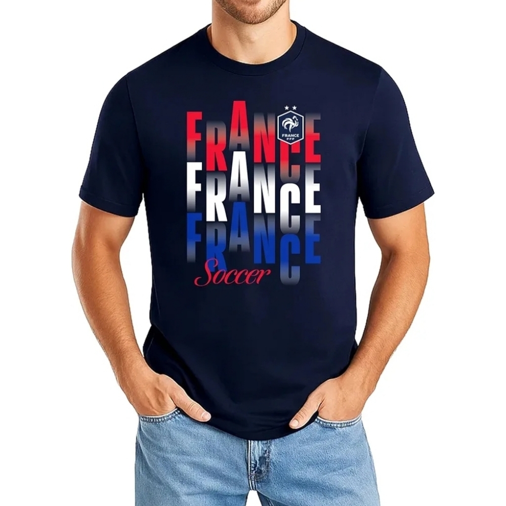 NWT Icon Sports  France Cotton T-Shirt M Football Soccer 😀